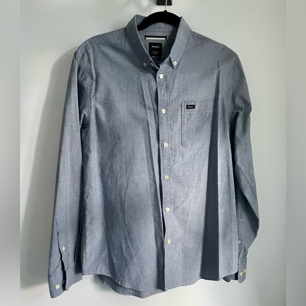 RVCA denim button down shirt size M